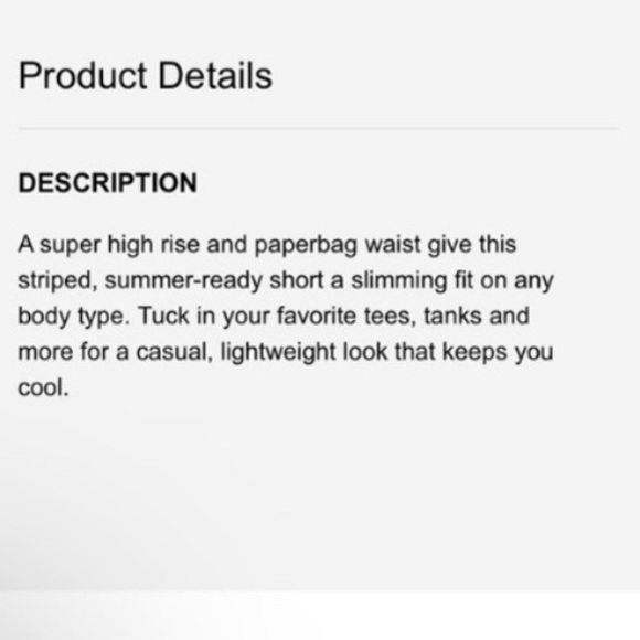 Express High Rise Striped Paperbag Waist Linen Shortie Shorts MEDIUM - Picture 11 of 13